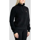 Montar Pullover MoEbba Q-Zip Teddy Pile Golden Quartz Schwarz