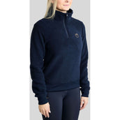 Montar Pullover MoEbba Q-Zip Teddy Pile Golden Quartz Navy
