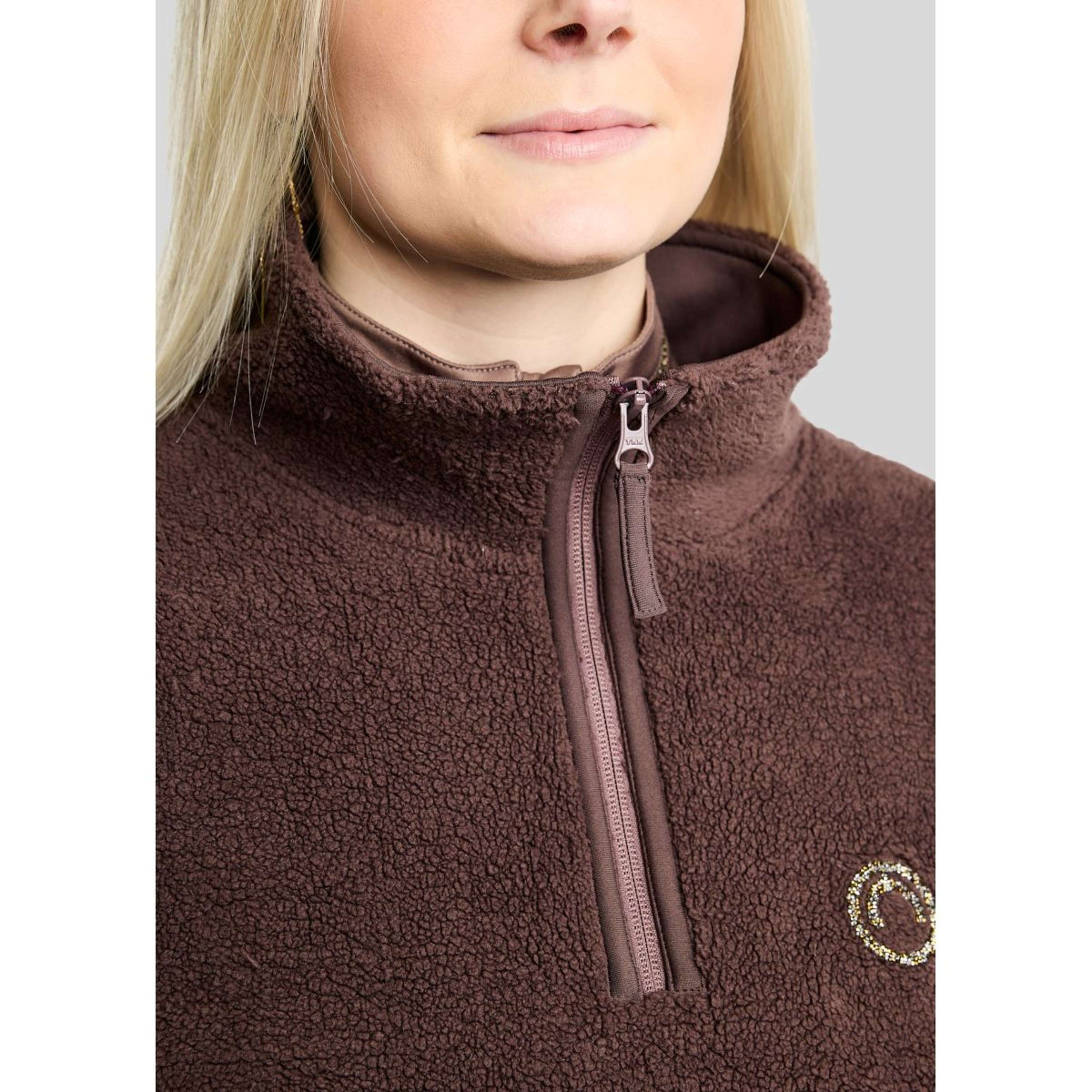 Montar Pullover MoEbba Q-Zip Teddy Pile Golden Quartz Black Peony Montar Pullover MoEbba Q-Zip Teddy Pile Golden Quartz Black Peony