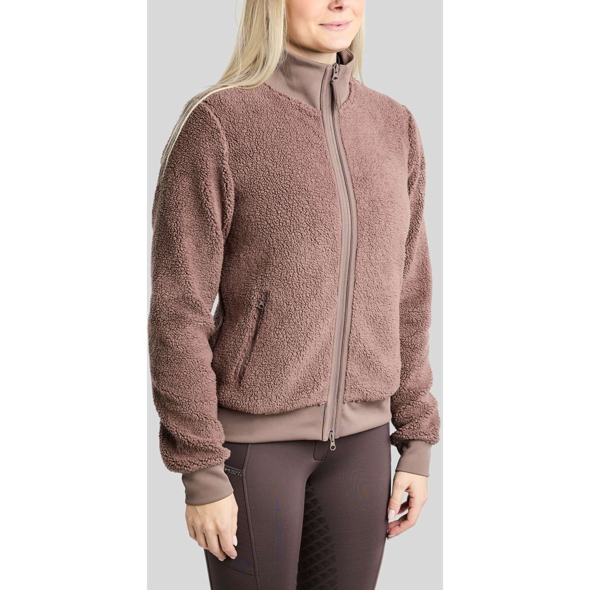 Montar Jacke MoEbba Teddy Pile Golden Quartz Nougat Brown