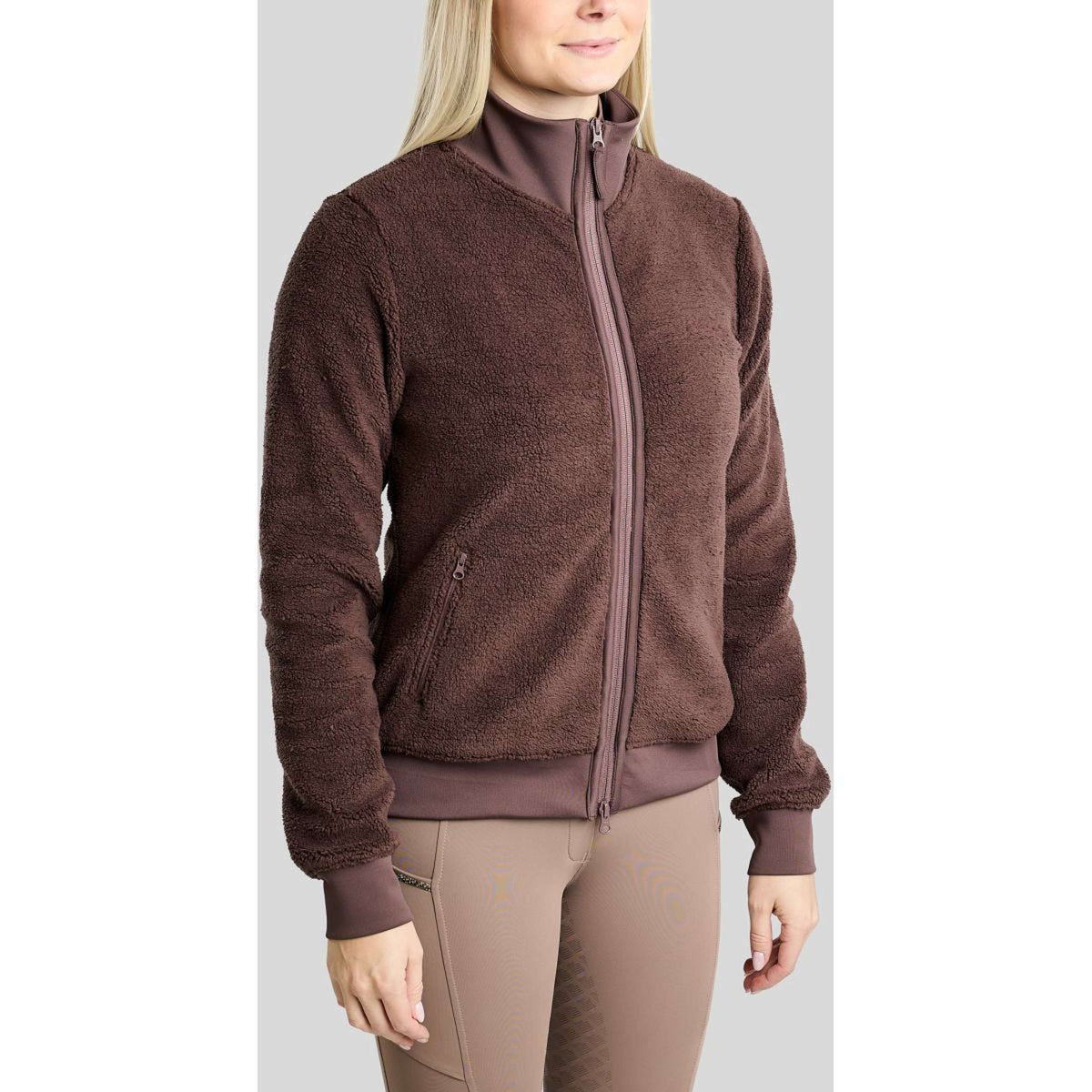 Montar Jacke MoEbba Teddy Pile Golden Quartz Black Peony