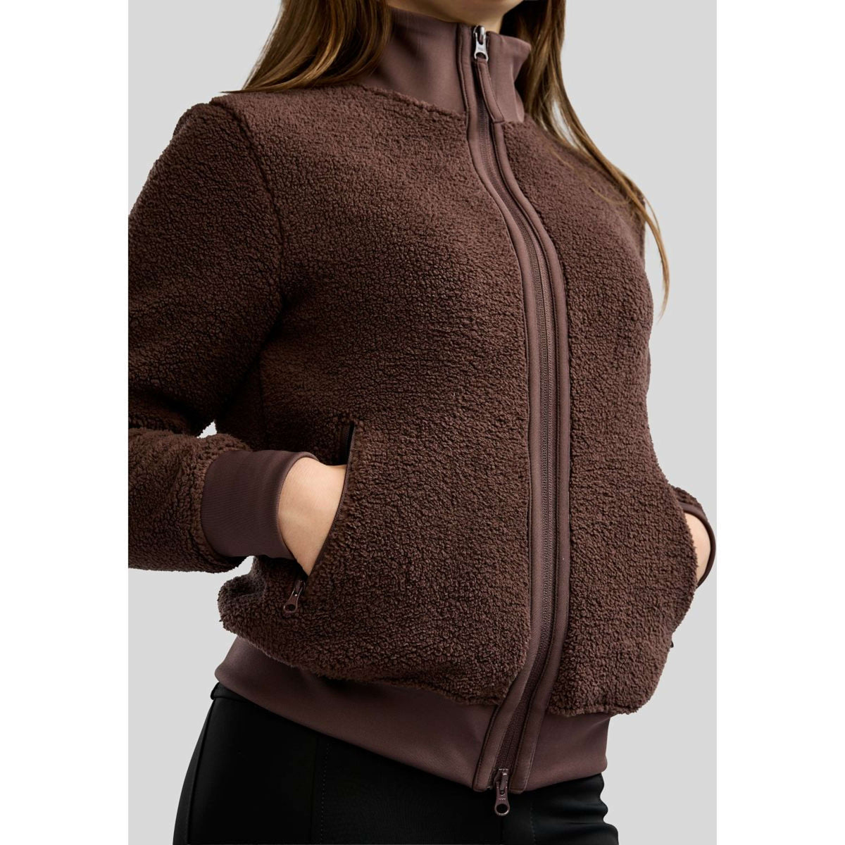 Montar Jacke MoEbba Teddy Pile Golden Quartz Kids Black Peony
