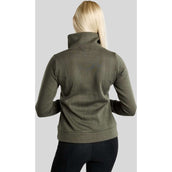 Montar Pullover MoNaja High Collar Golden Quartz Crystals Forest Green