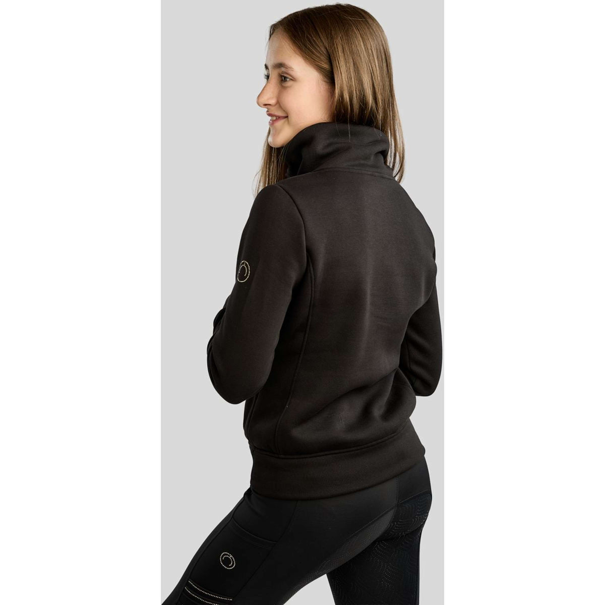 Montar Pullover MoNaja High Collar Golden Quartz Crystals Kids Schwarz