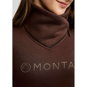 Montar Pullover MoNaja High Collar Golden Quartz Crystals Black Peony