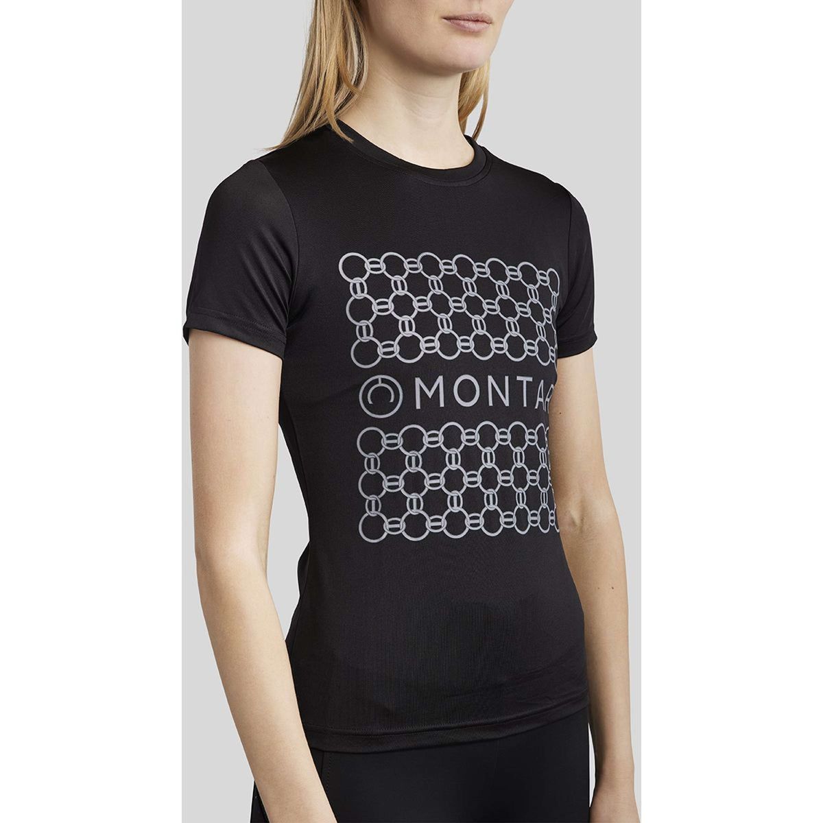 Montar T-Shirt MoChain Frontprinted Schwarz