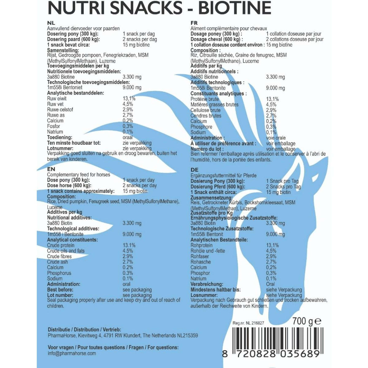 PharmaHorse Nutri Snacks Biotine