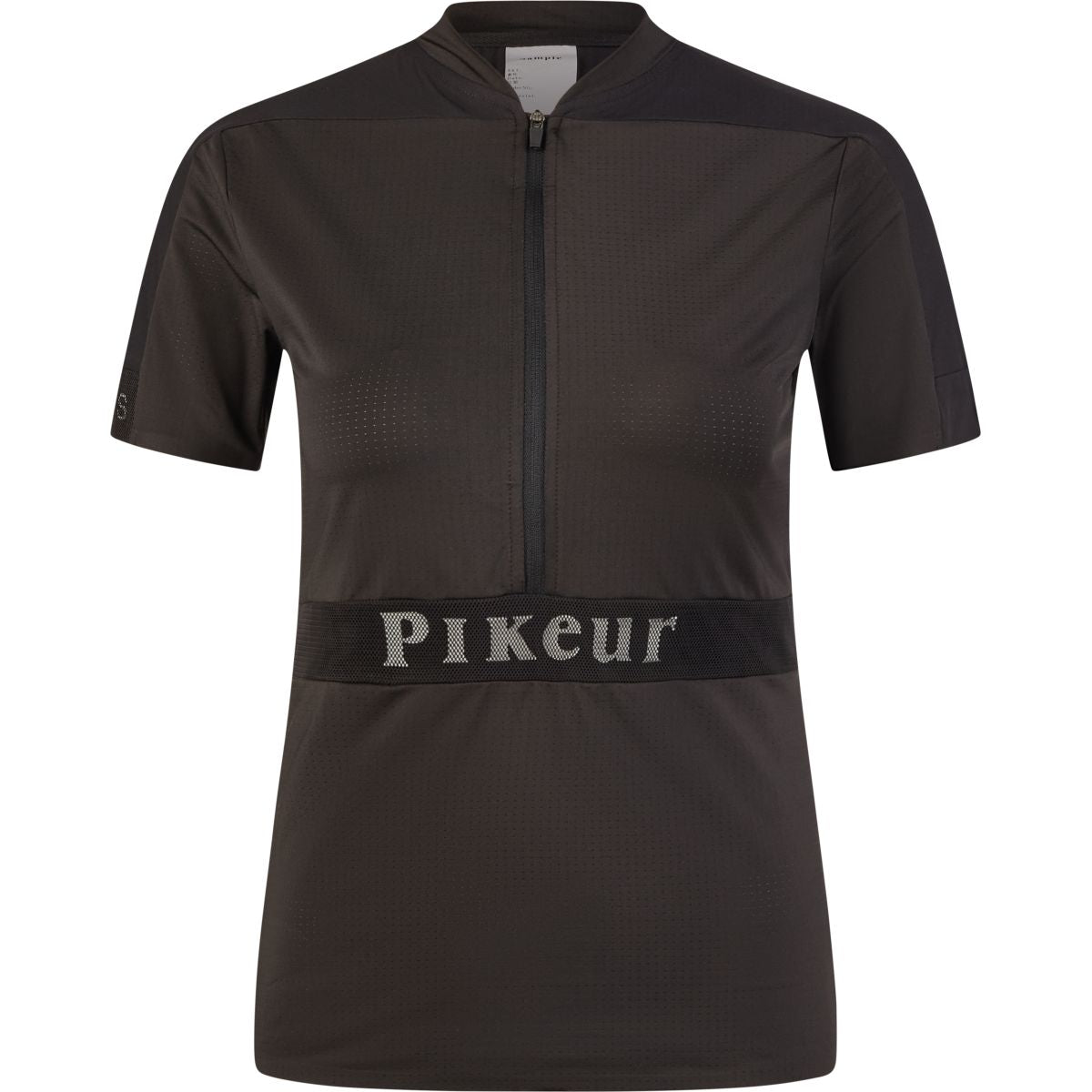 Pikeur Shirt Sports Mesh Zip Schwarz