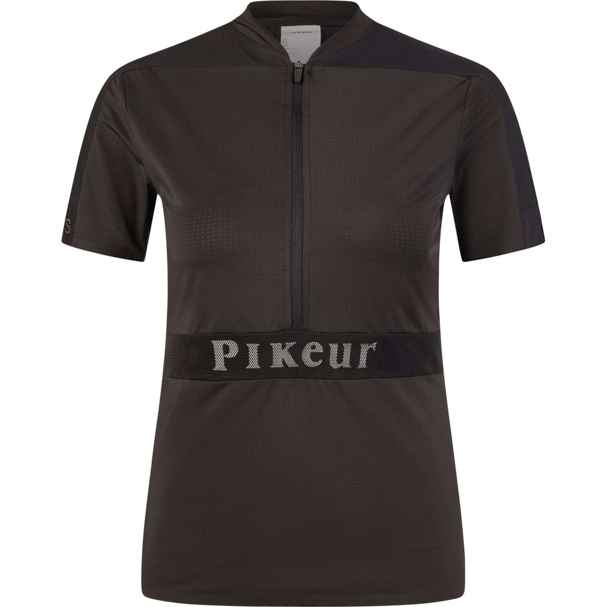 Pikeur Shirt Sports Mesh Zip Schwarz