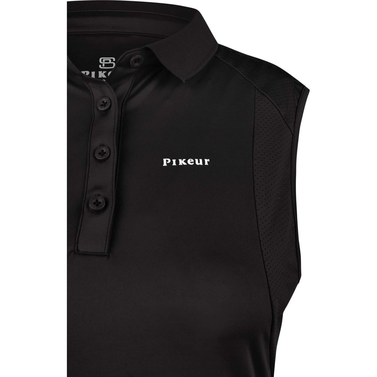 Pikeur Poloshirt Sports Ärmellos Schwarz