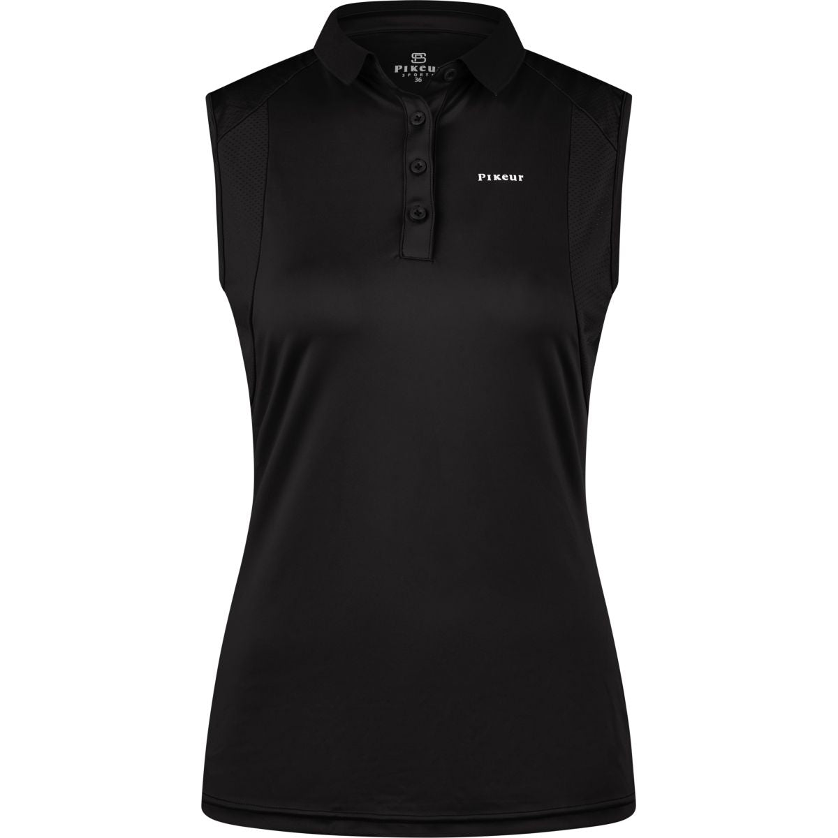 Pikeur Poloshirt Sports Ärmellos Schwarz