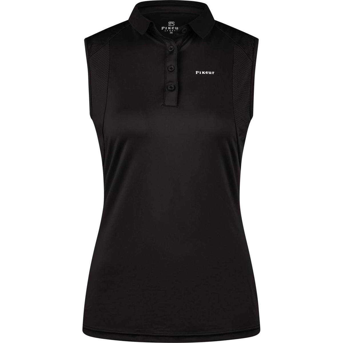 Pikeur Poloshirt Sports Ärmellos Schwarz