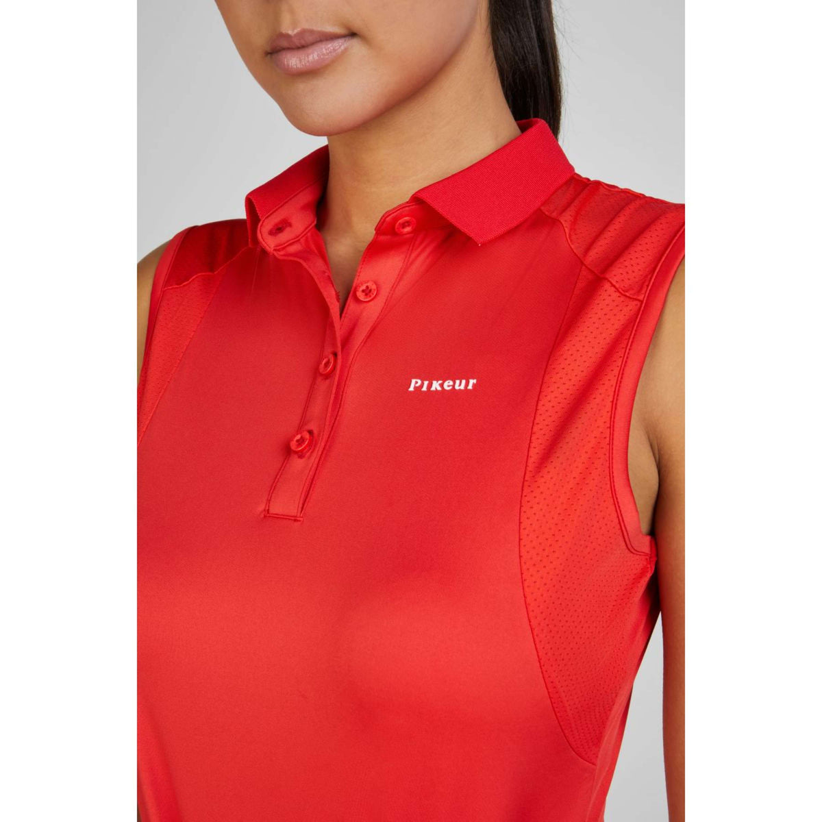 Pikeur Poloshirt Sports Ärmellos Red Flame