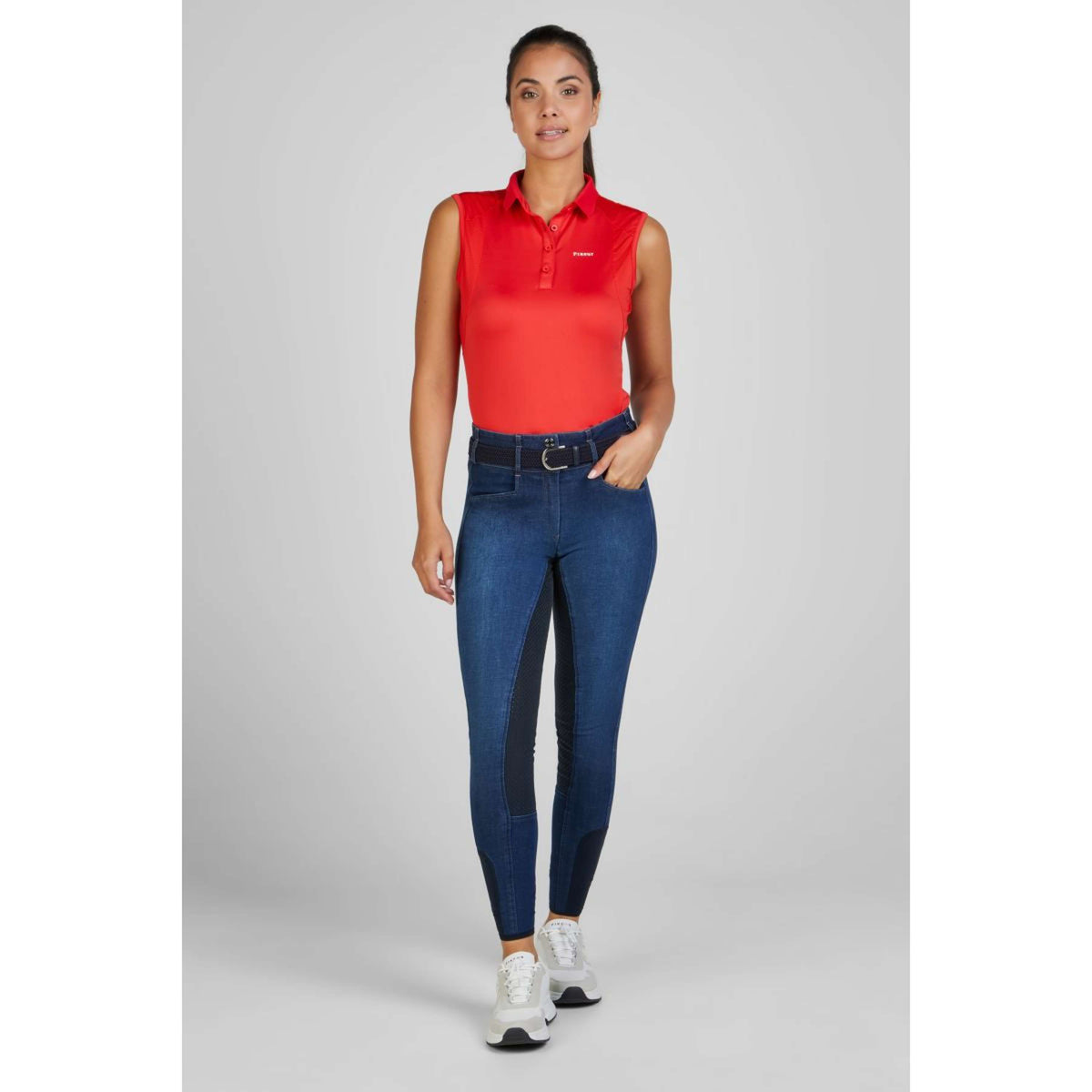 Pikeur Poloshirt Sports Ärmellos Red Flame