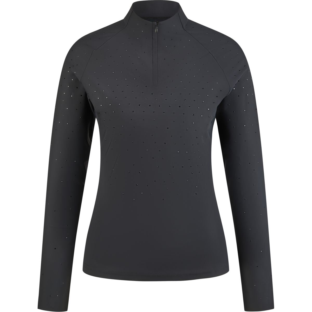 Pikeur Shirt Function Zip SS26 Lange Ärmel Schwarz