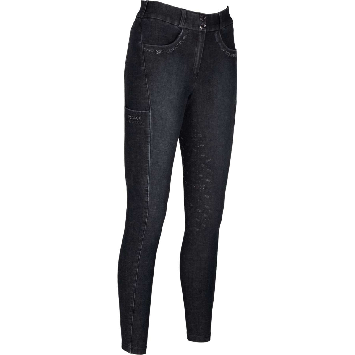 Pikeur Reithose Brinja Midwaist Full Grip Denim Schwarz