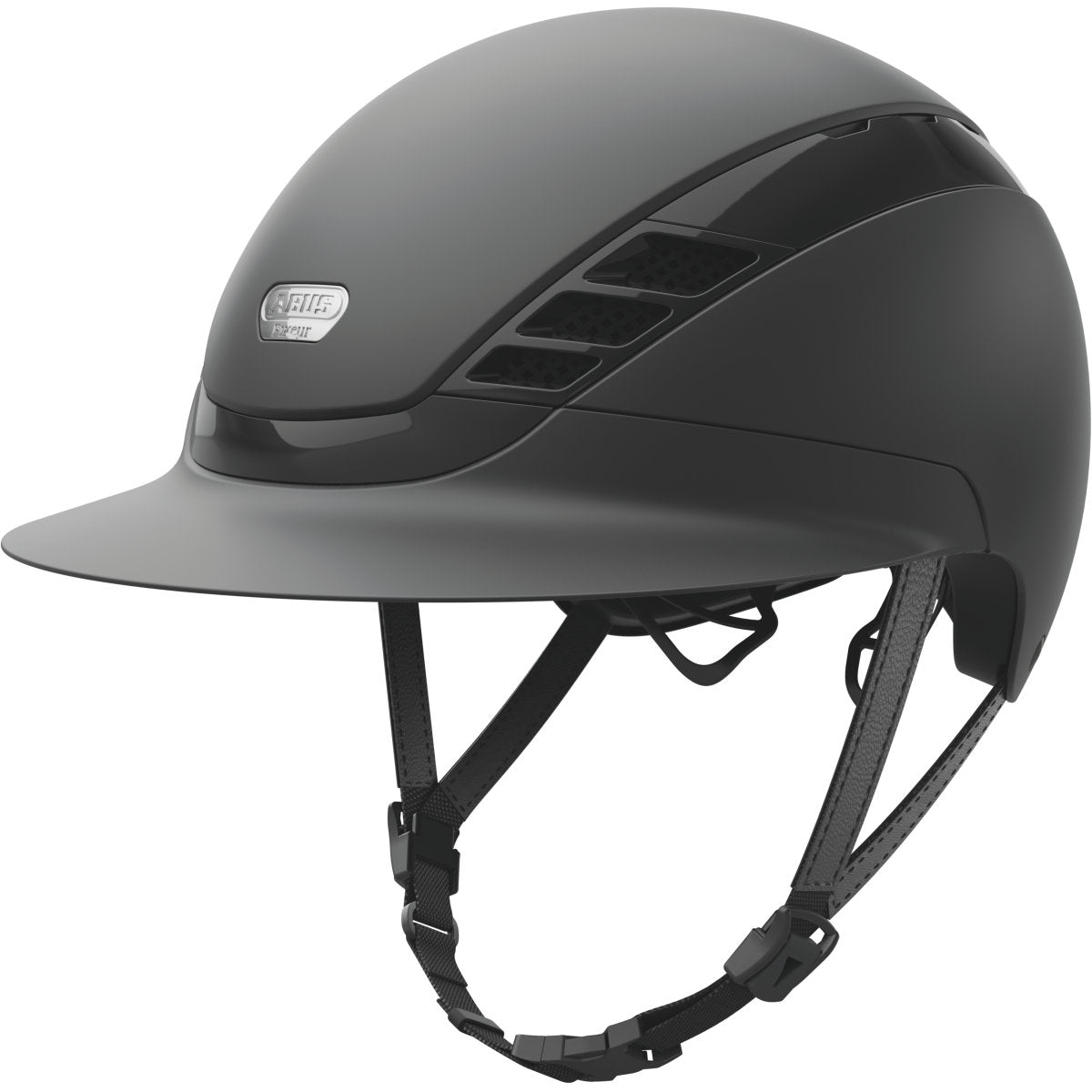 Pikeur Reithelm AirLuxe Pure Langer Schirm Schwarz