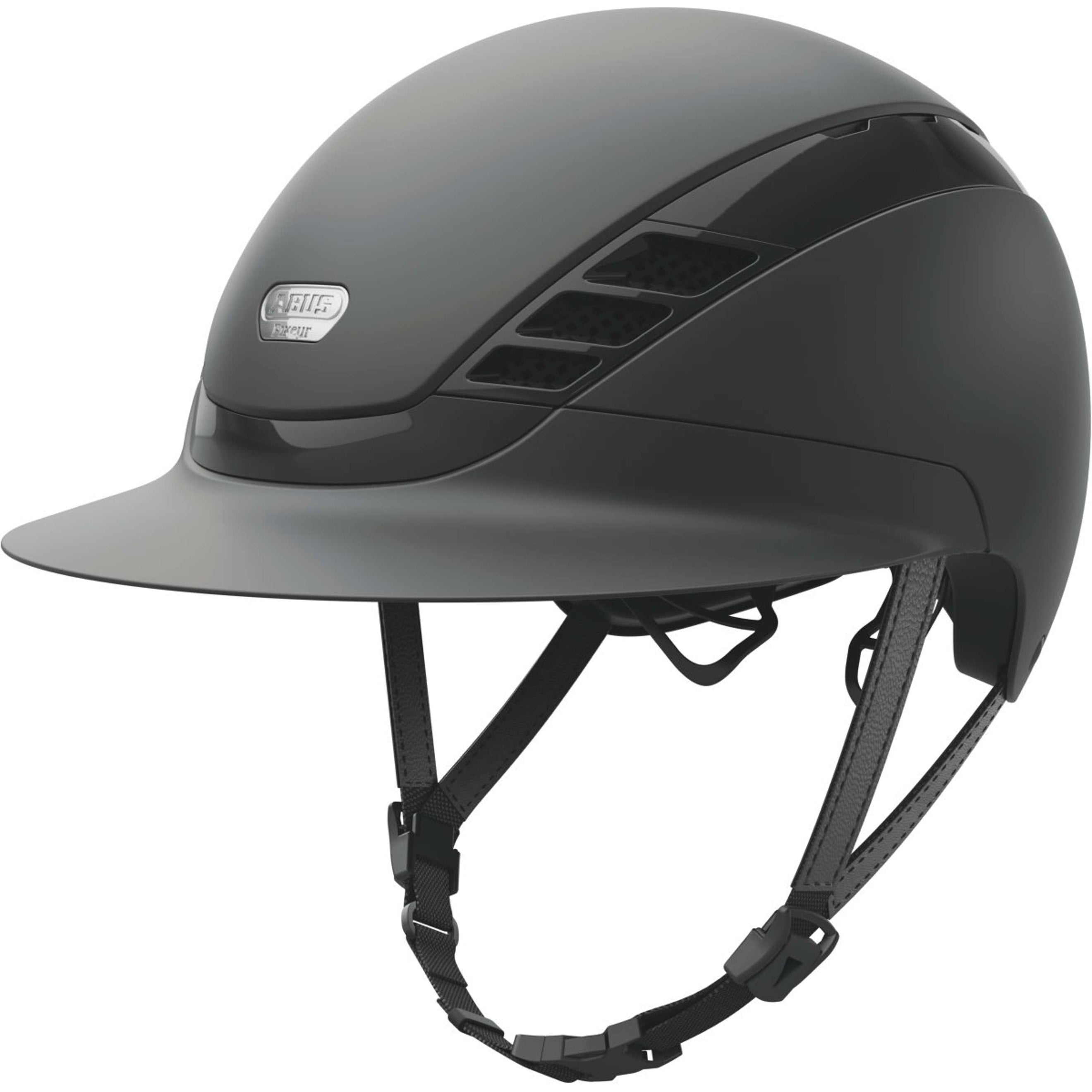 Pikeur Reithelm AirLuxe Pure Langer Schirm Schwarz Pikeur Reithelm AirLuxe Pure Langer Schirm Schwarz