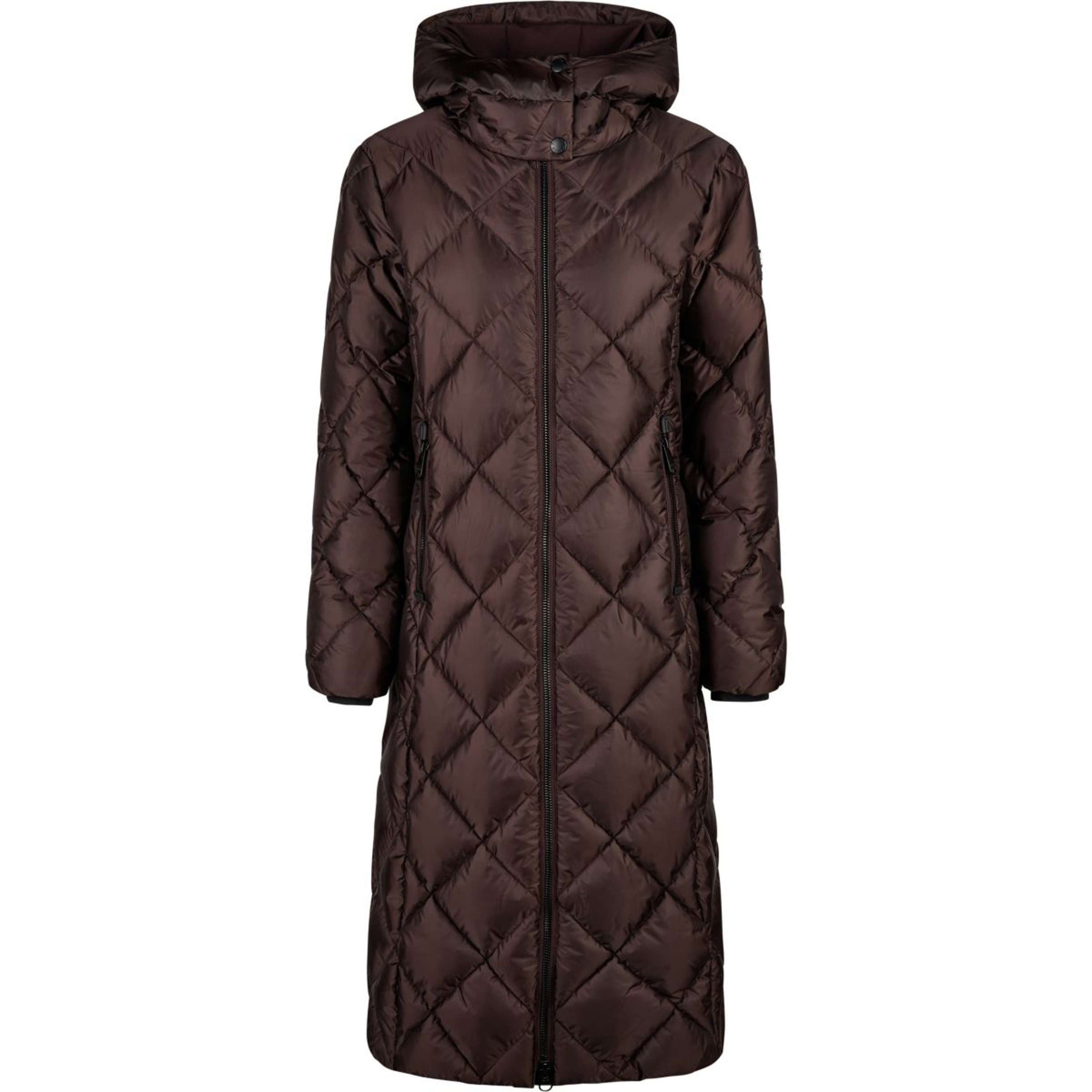 Pikeur Lange Jacke QuiltDiamond Selection AW26 Schokoladen Braun