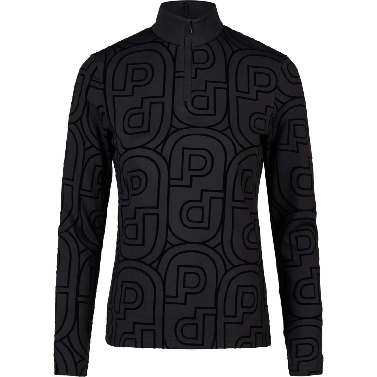 Pikeur Shirt Zip Print Selection AW26 Lange Ärmel Schwarz