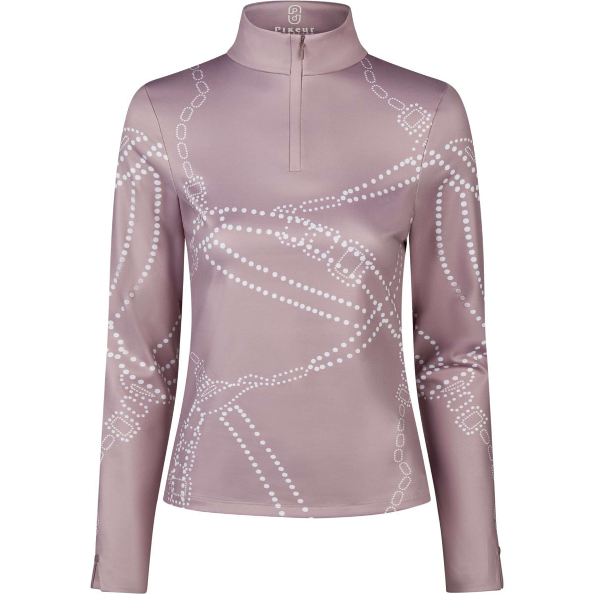 Pikeur Shirt Zip Print Selection AW26 Lange Ärmel Ash Mauve