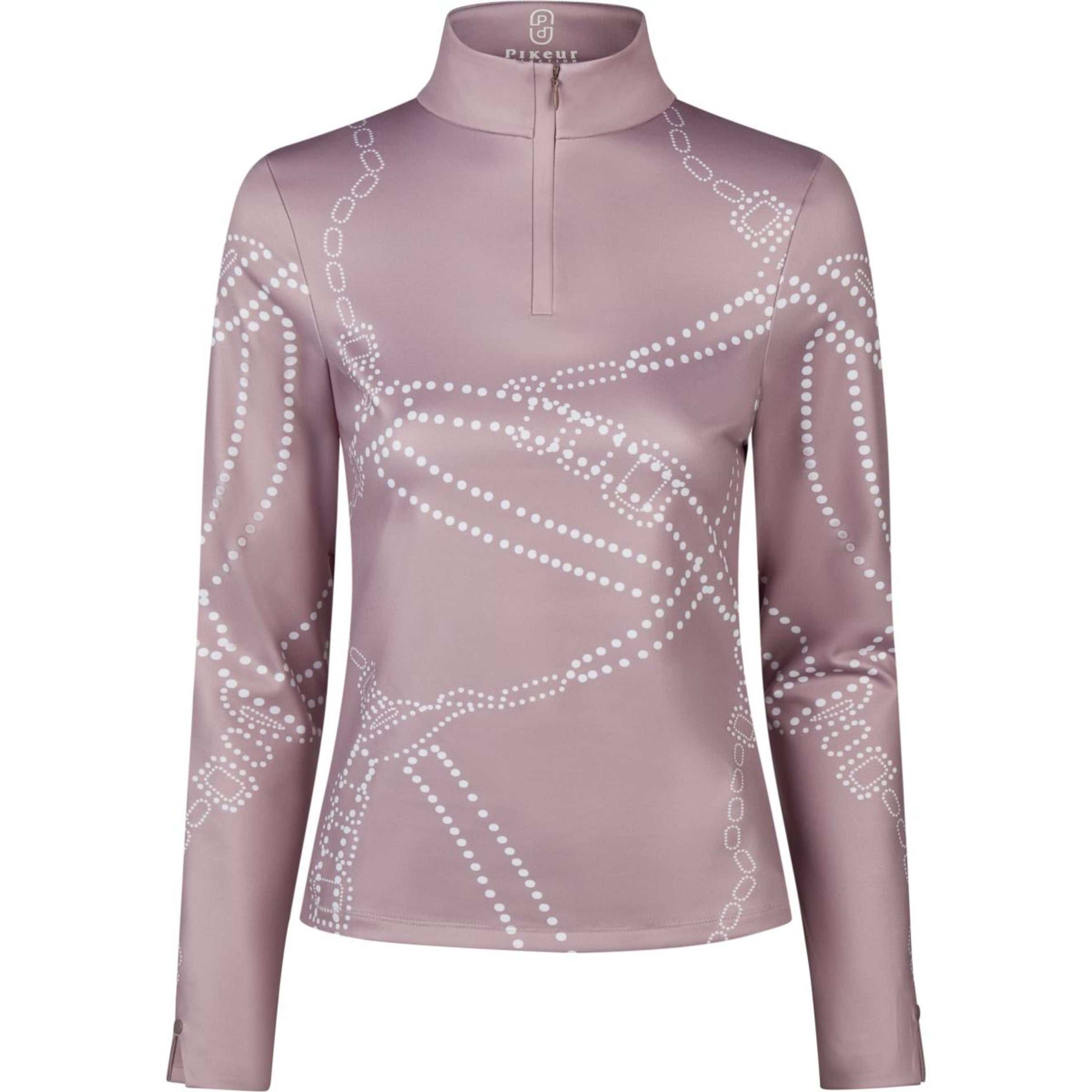 Pikeur Shirt Zip Print Selection AW26 Lange Ärmel Ash Mauve