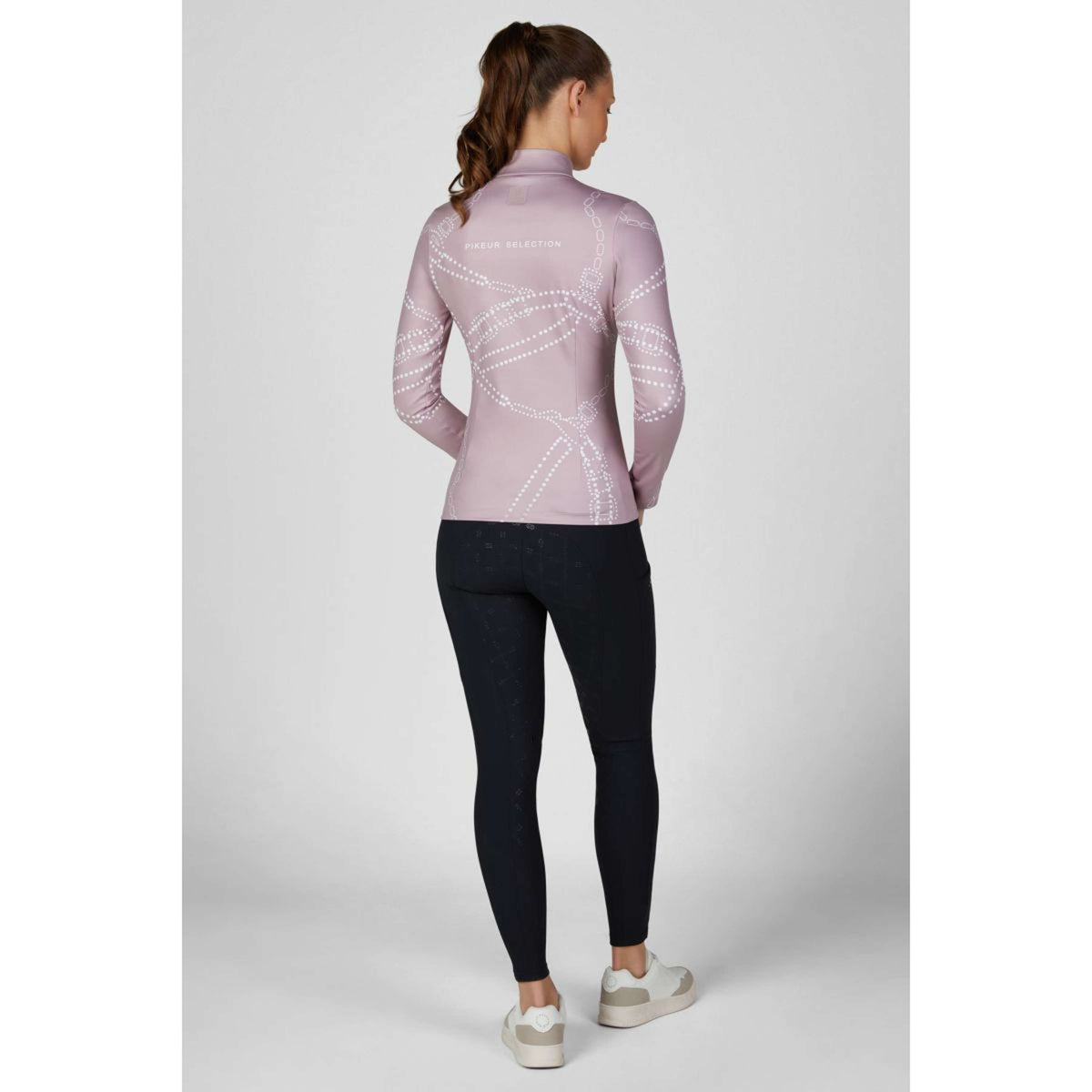 Pikeur Shirt Zip Print Selection AW26 Lange Ärmel Ash Mauve