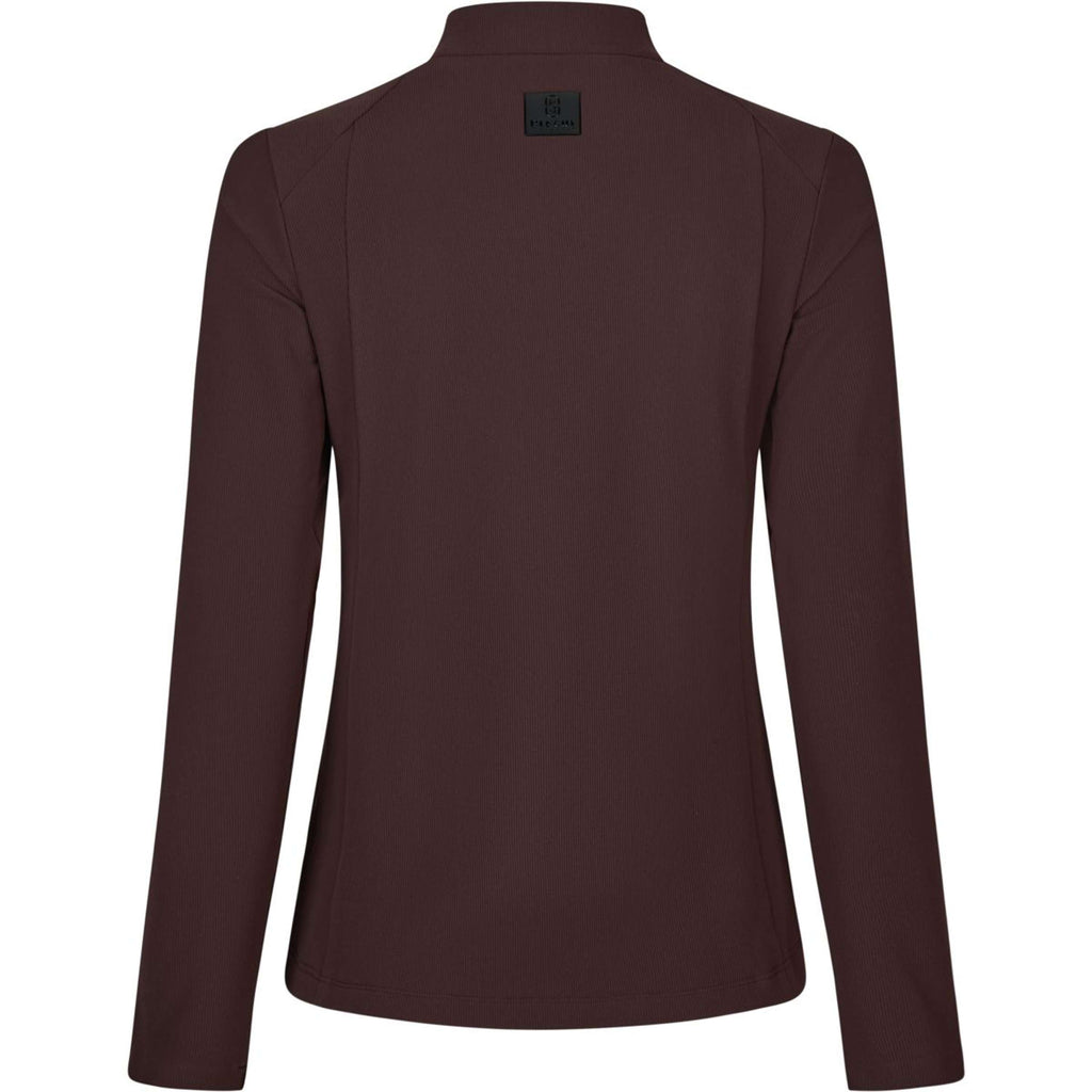Pikeur Shirt Zip Rip Selection AW26 Lange Ärmel Schokoladen Braun