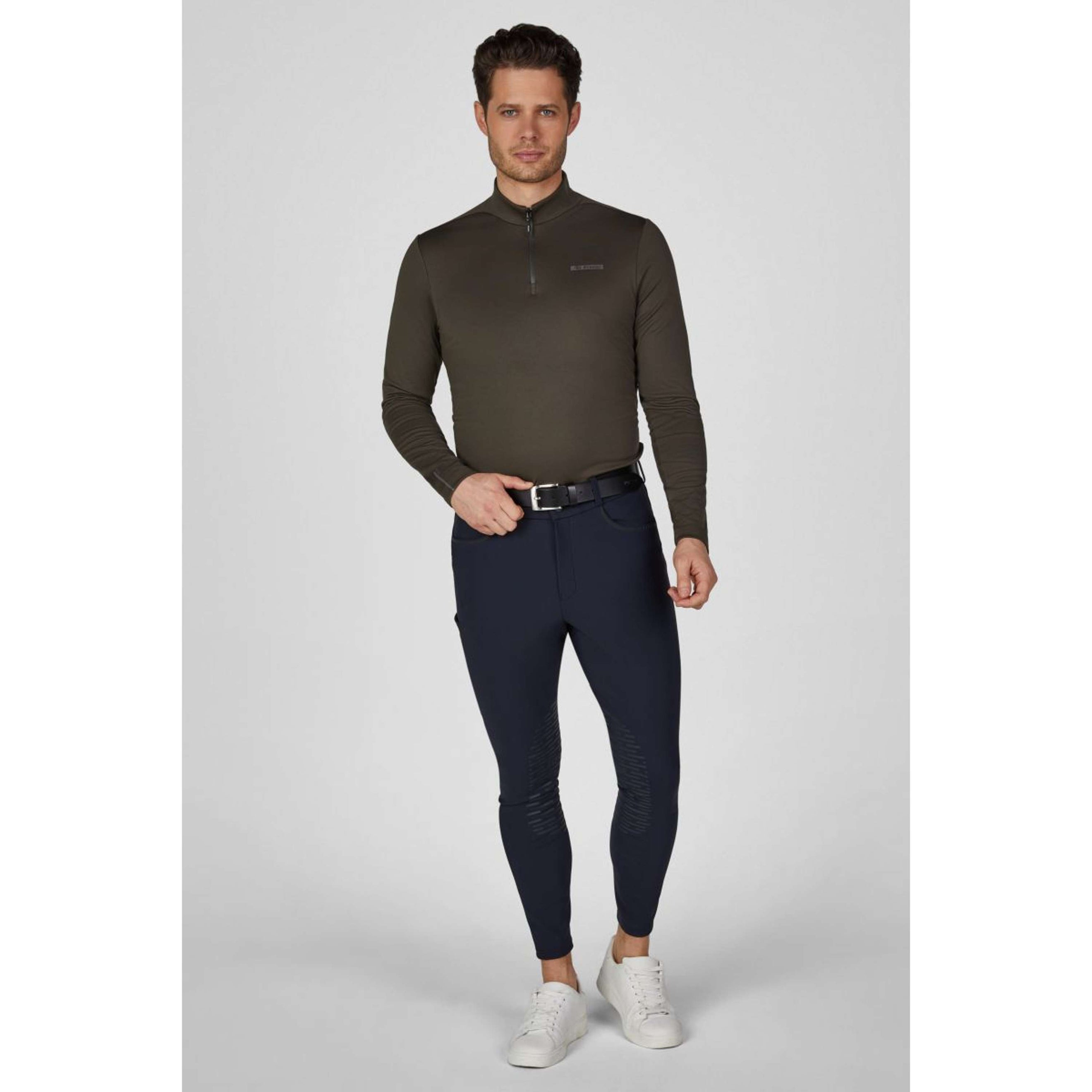 Pikeur Shirt Zip Athleisure AW26 Herren Olivgrün