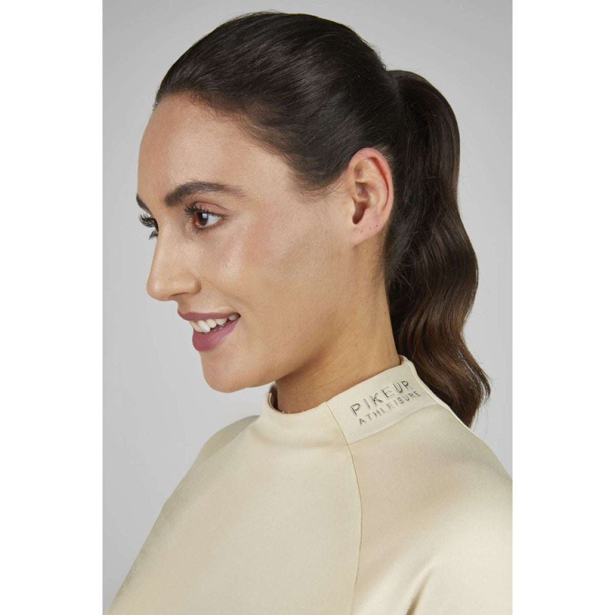 Pikeur Shirt Roll Neck Athleisure AW25 Pale Almond