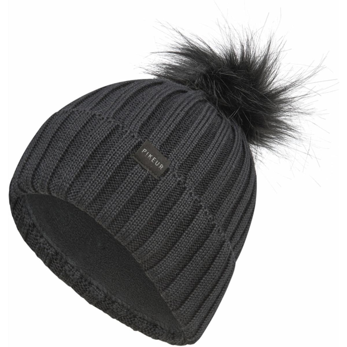 Pikeur Beanie Pompom Sports AW25 Schwarz