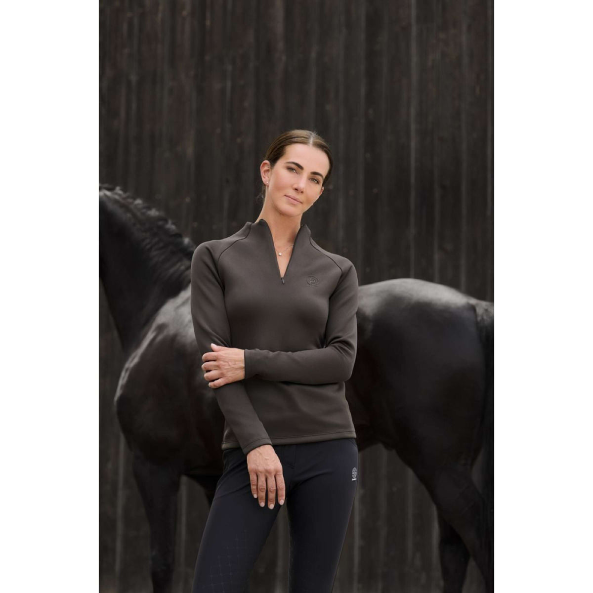 Eskadron Shirt Platinum Half-Zip Teak