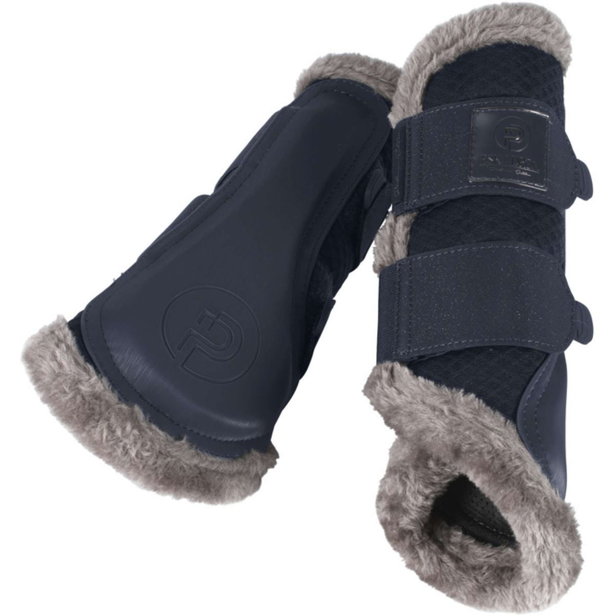 Eskadron Dressage Boots Platinum Mesh Fauxfur Atlantikblau