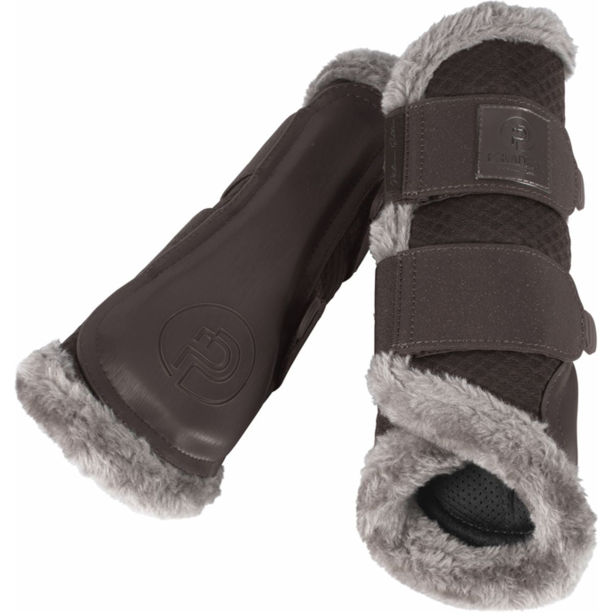 Eskadron Dressage Boots Platinum Mesh Fauxfur Teak