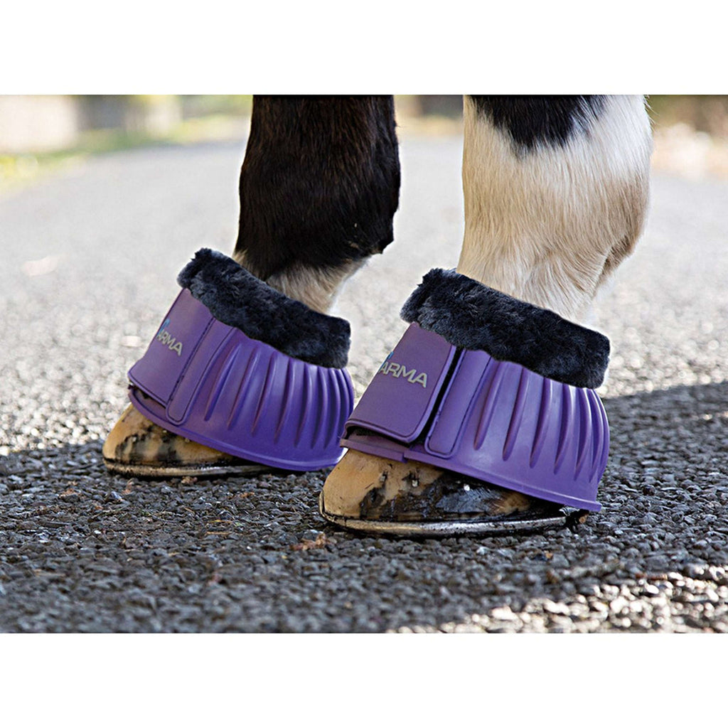 Arma by Shires Hufglocken Schwarzes Fleece Lila