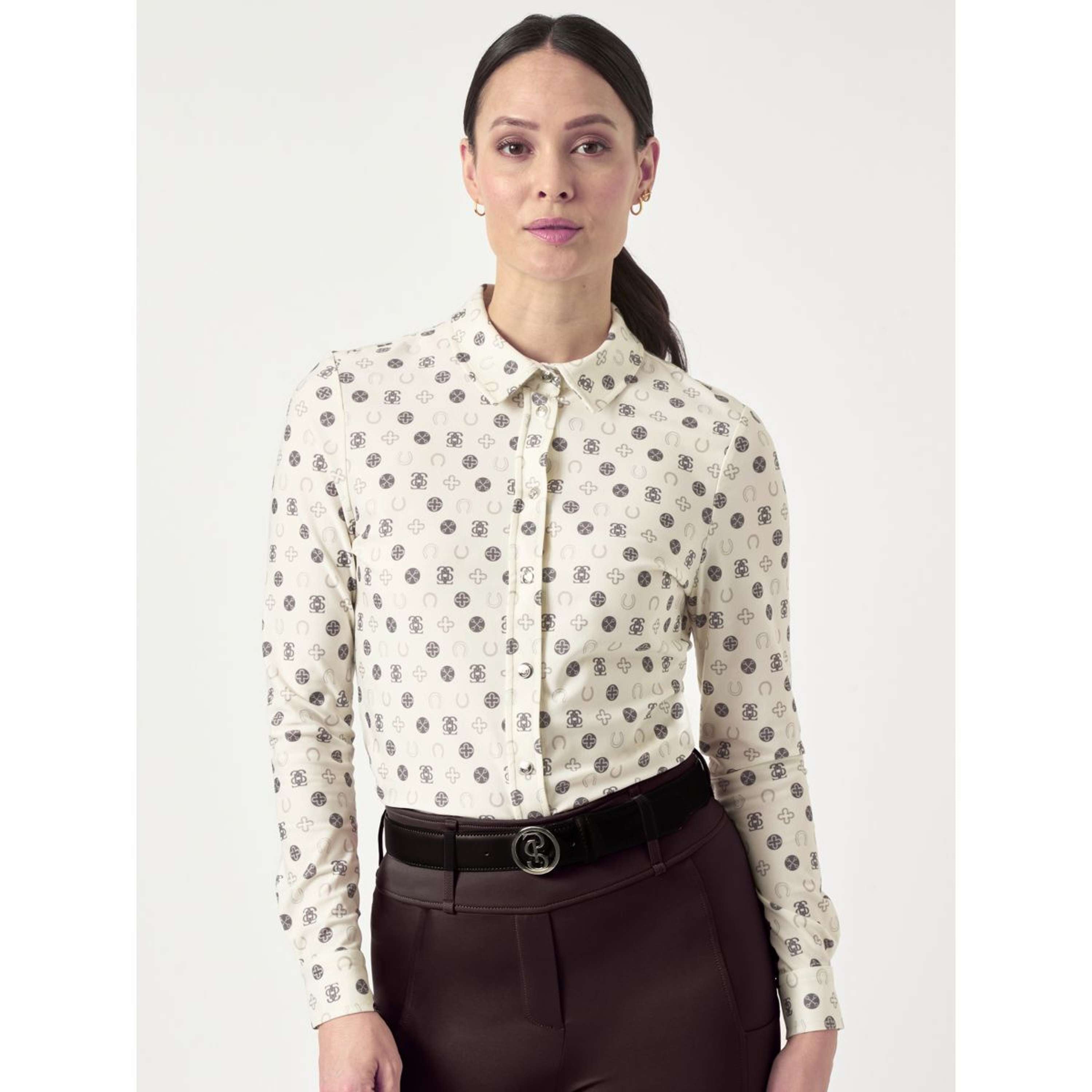PS of Sweden Shirt Valerie Printed Lange Ärmel Off White Monogram