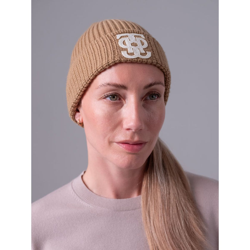 PS of Sweden Beanie Lou Felt Monogram Camel