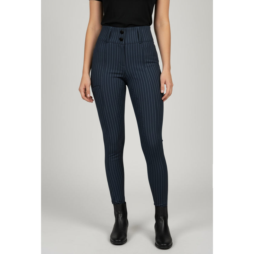 PS of Sweden Reithose Penny Pinstripe Full Grip Navy