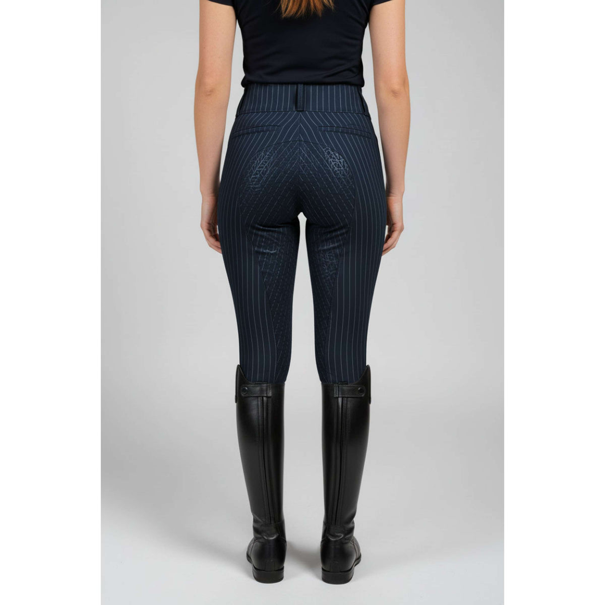 PS of Sweden Reithose Penny Pinstripe Full Grip Navy