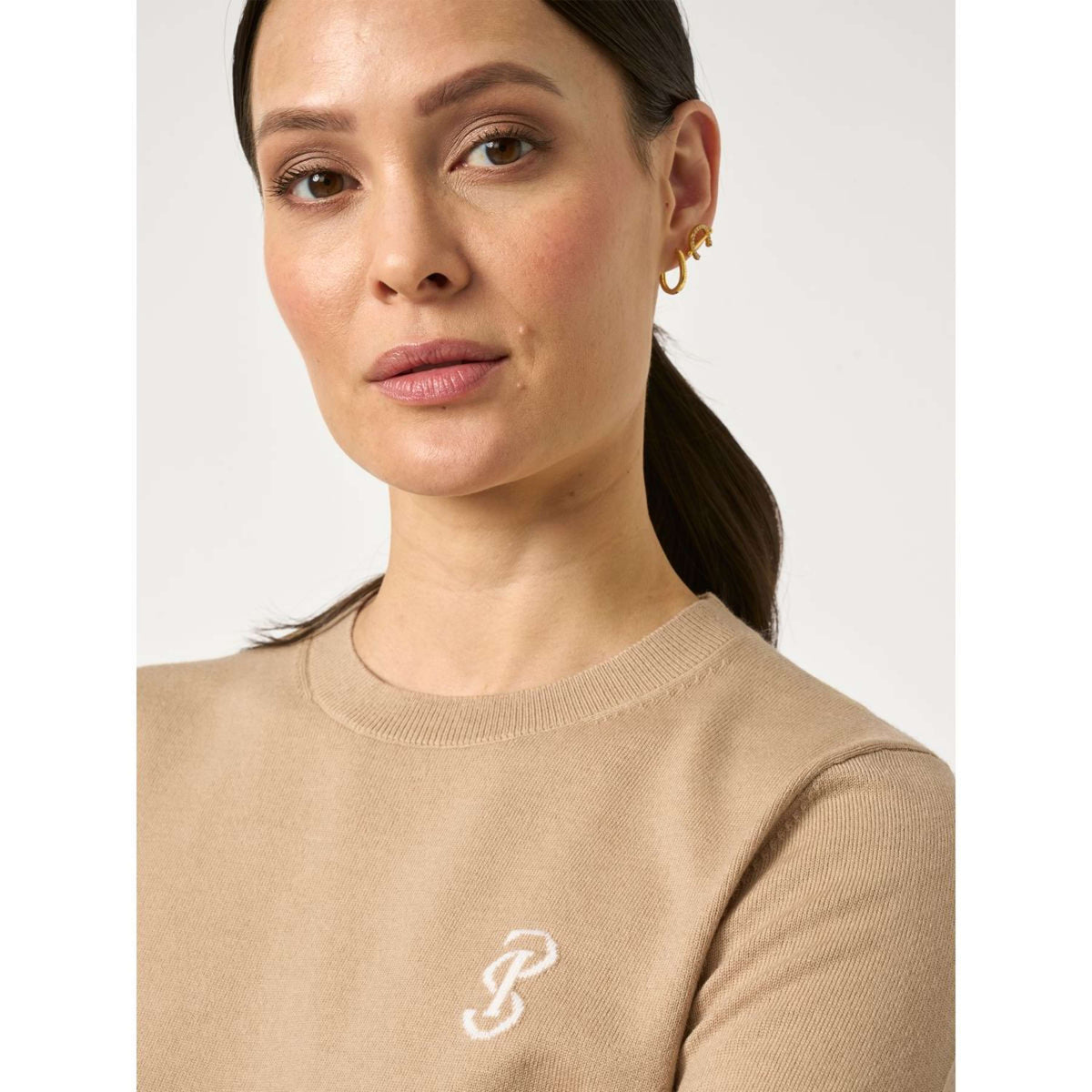 PS of Sweden Pullover PS Logo Desert Beige
