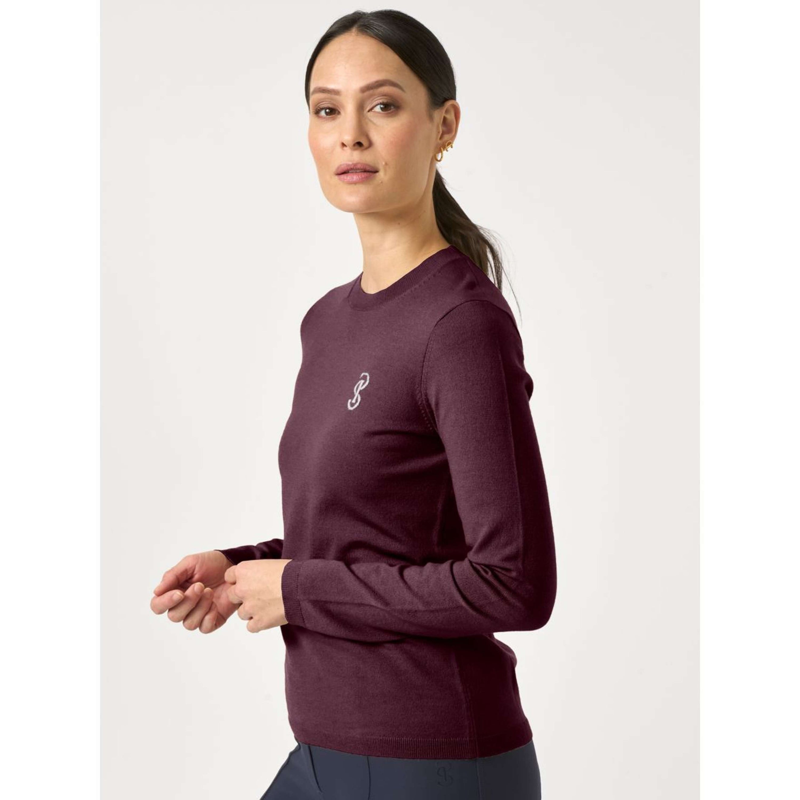 PS of Sweden Pullover PS Logo Pflaumenfarben