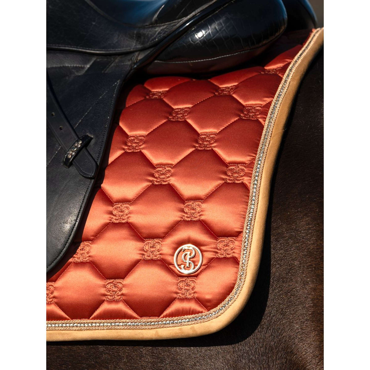 PS of Sweden Schabracke Vintage Monogram Dressur Kastanienbraun