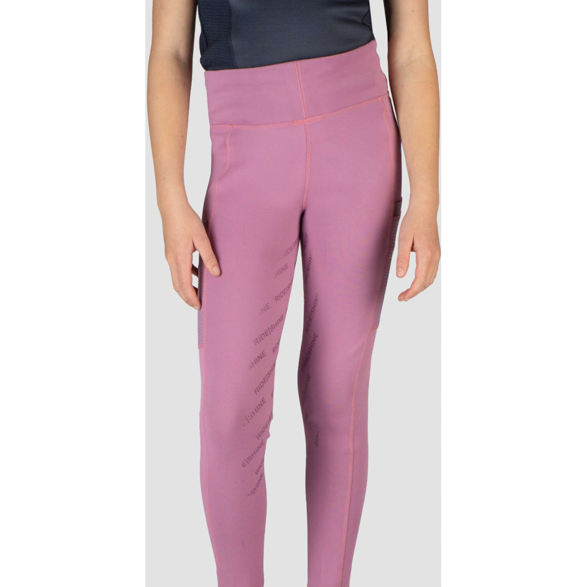 Red Horse Reitleggings Mitsu Full Grip Thistle Purple