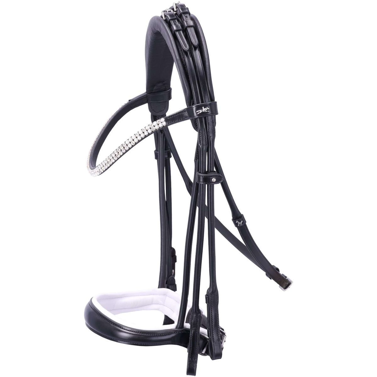Schockemöhle Kandarenzaum SP Isabell Werth Bella Rose Schwarz/Weiß/Silber