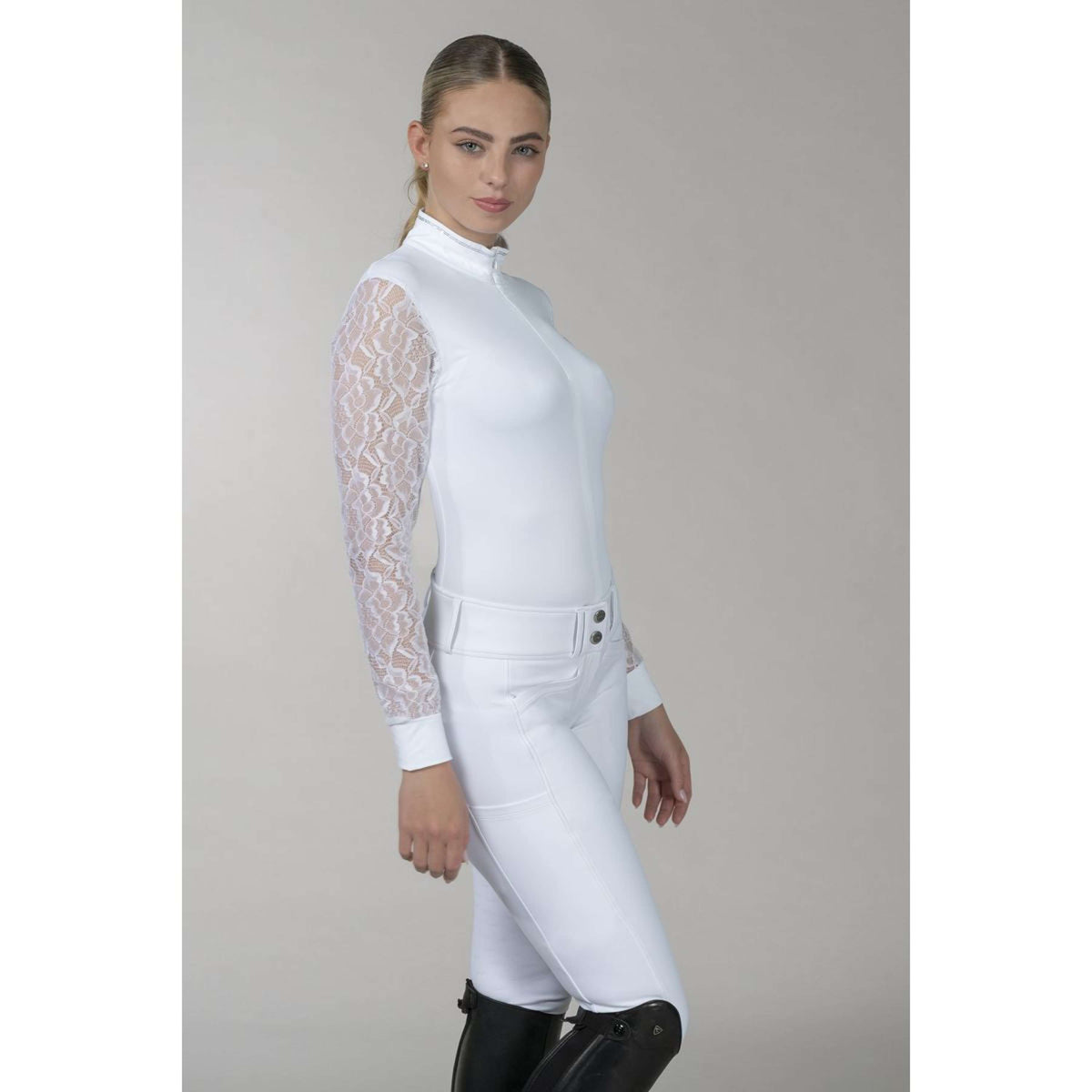 Schockemöhle Turniershirt Alicia Lange Ärmel Optical White