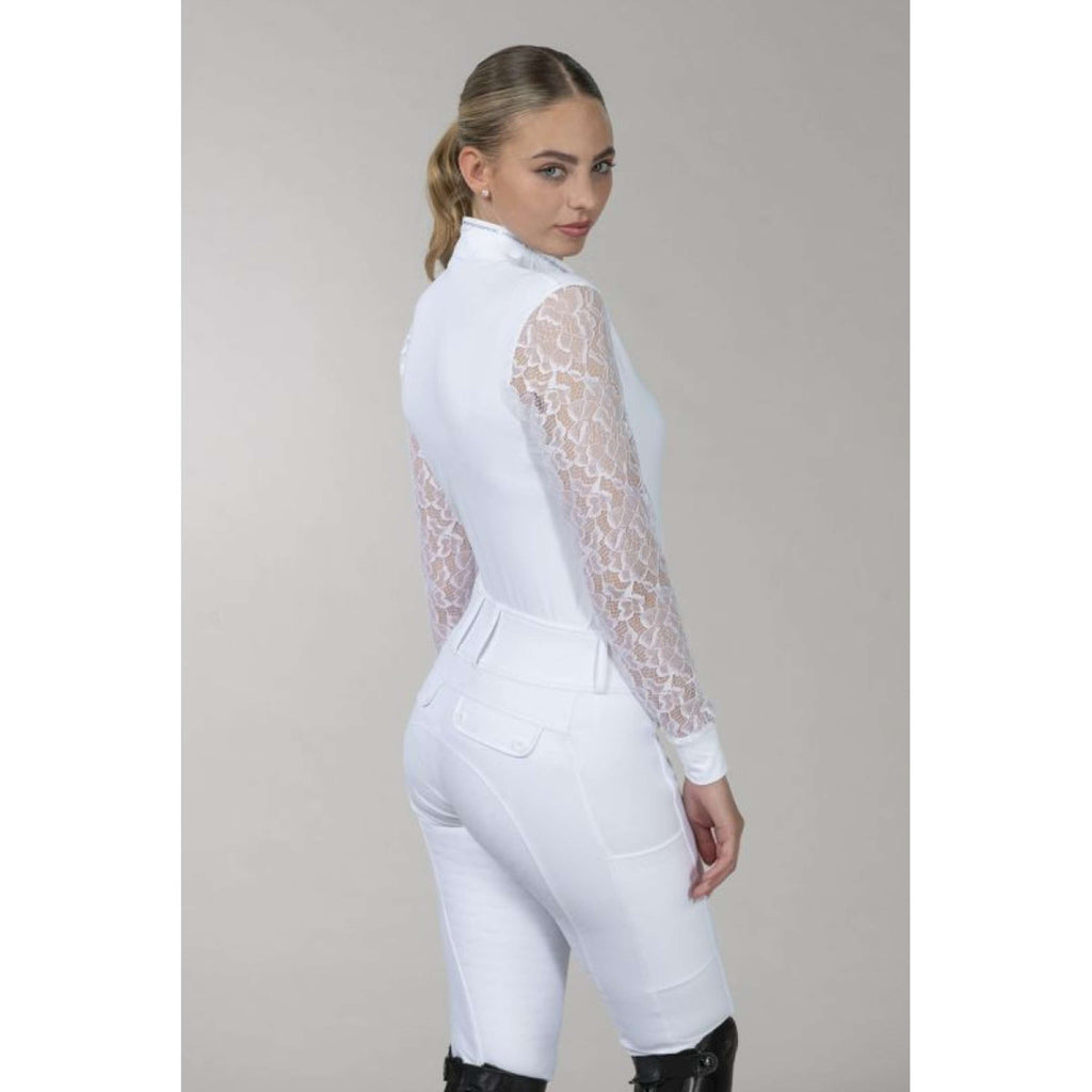 Schockemöhle Turniershirt SPAlicia Lange mouwen Optical White
