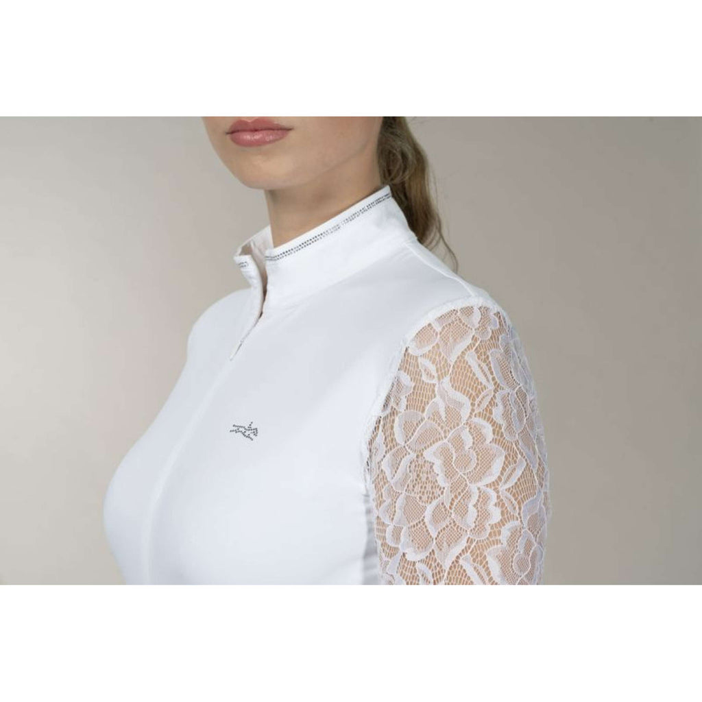 Schockemöhle Turniershirt SPAlicia Lange mouwen Optical White