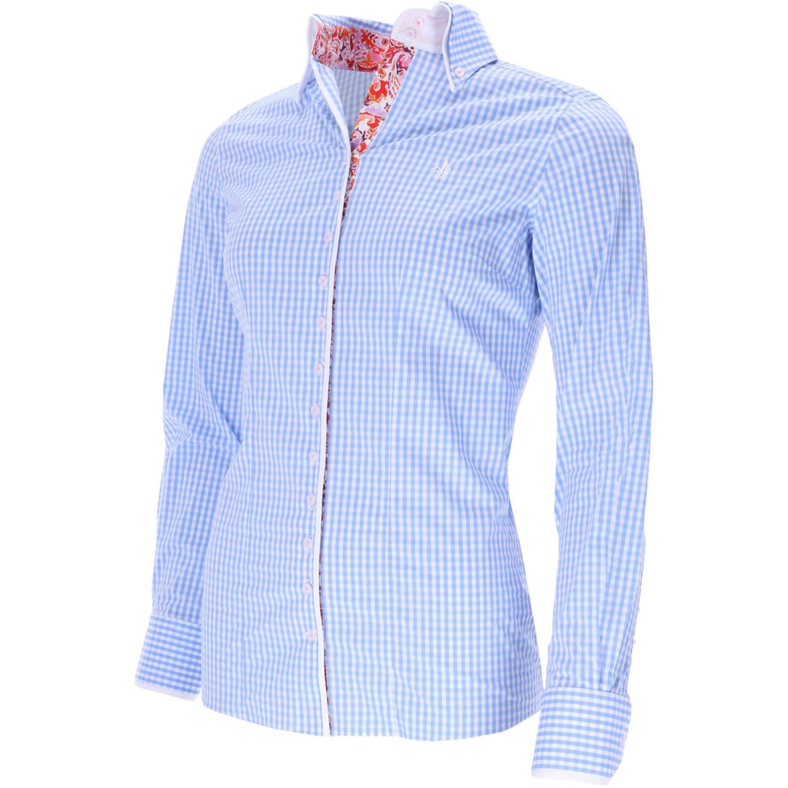 Schockemöhle Bluse FDL Eleonora Paisley L Weiß/Blau