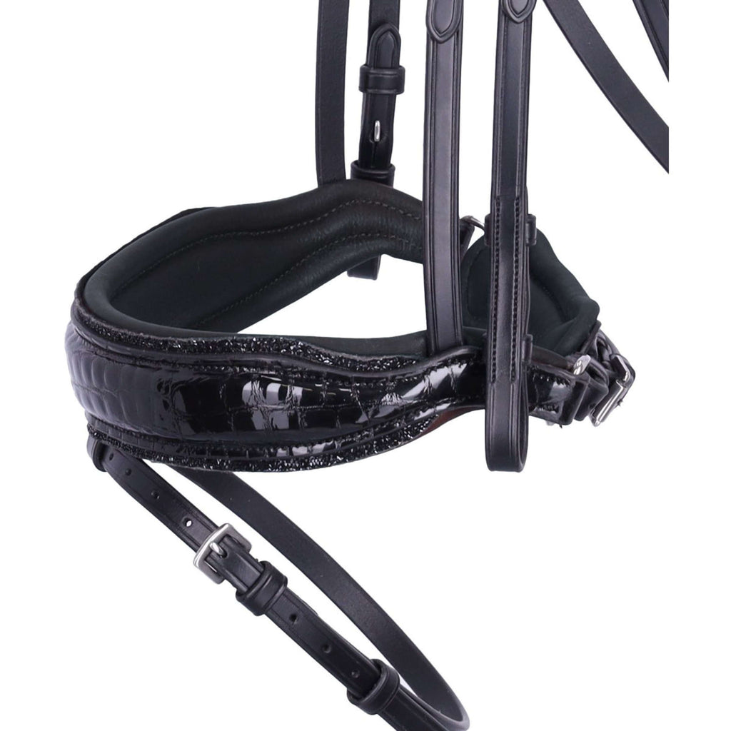 Schockemöhle Zaum SPLuxury Dressur Croco/Schwarz/Silber