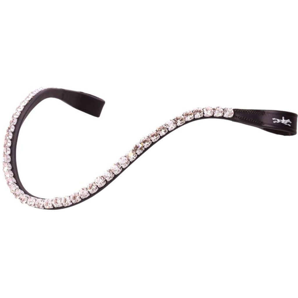 Schockemöhle Stirnriemen SPLuxury Deep Drop Espresso/Helquarz